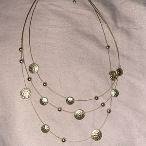 Multilayer gold necklace